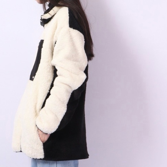 Gerry Womens Sweater Medium Sherpa Fleece Color Block Unique Soft Cozy Unisex - Picture 13 of 15